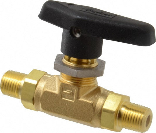 Parker 4M-B6LJ2-BP 2-Way Manual Ball Valve 1/4" Pipe