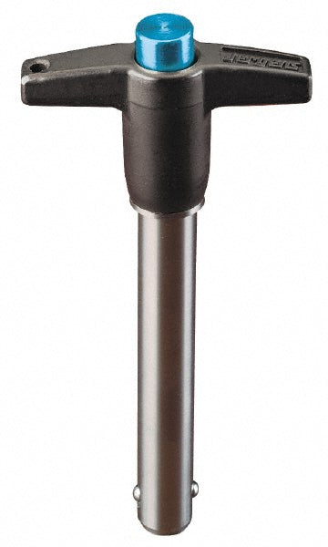 Jergens 801137 Push-Button Quick-Release Pin T-Handle, 3/4" Pin Dia, 3" Usable Length