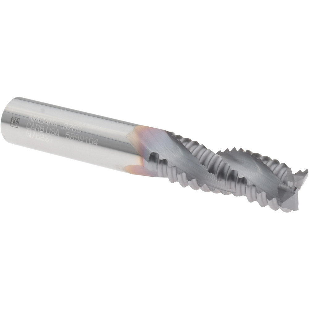 Seco 17004715 Roughing End Mill 3/8" Dia, 3 Flute, Coarse Pitch, Single End, Solid Carbide