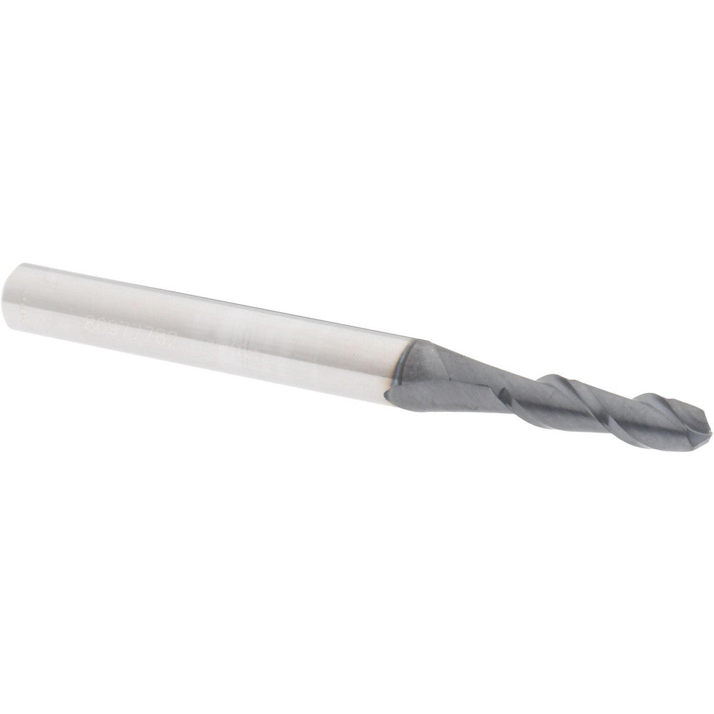 Accupro 86977782 Ball End Mill 0.1406" Dia, 0.5" LOC, 2 Flute, Solid Carbide
