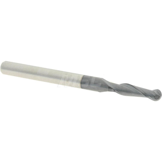 Accupro 86977824 Ball End Mill 0.1094" Dia, 0.375" LOC, 2 Flute, Solid Carbide