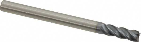 Kyocera SGS Precision Tools 36404 Square End Mill 1/8" Dia, 3/8" LOC, 4 Flute, Solid Carbide