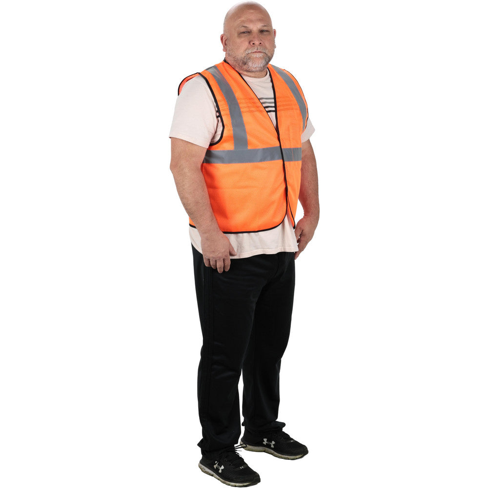 PRO-SAFE PS-MSH1-O23X High Visibility Vest  2X-Large & 3X-Large, General Purpose Vest,  ANSI Class 2