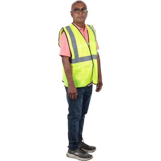 PRO-SAFE PS-MSH1-YLXL High Visibility Vest  Large & X-Large, General Purpose Vest,  ANSI Class 2
