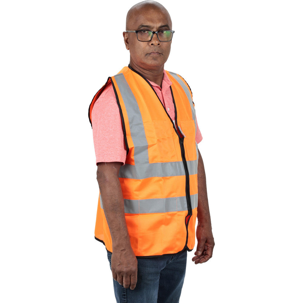 PRO-SAFE PS-ZPSRV-OM High Visibility Vest  Medium, Surveyor's Vest,  ANSI Class 2
