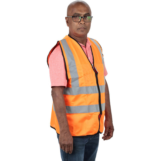 PRO-SAFE PS-ZPSRV-O3XL High Visibility Vest  3X-Large, Surveyor's Vest,  ANSI Class 2