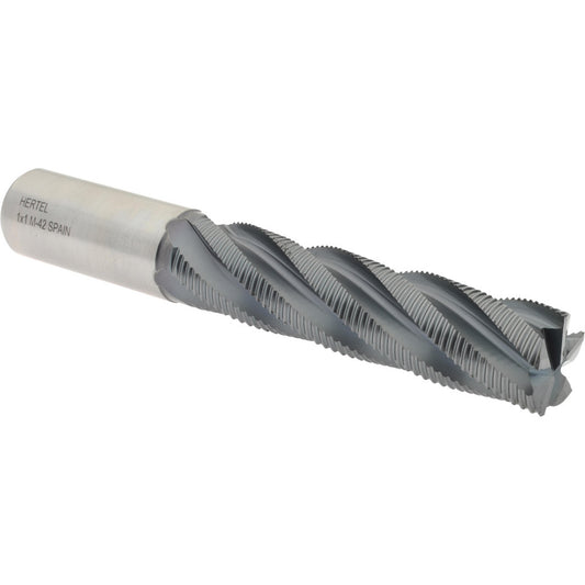 Hertel 87144473 Roughing End Mill 1" Dia, 5 Flute, Fine Pitch, Single End, Cobalt