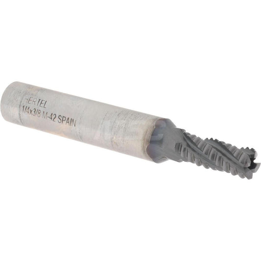 Hertel 87144606 Roughing End Mill 1/4" Dia, 4 Flute, Single End, Cobalt