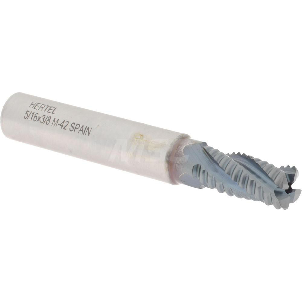Hertel 87144622 Roughing End Mill 5/16" Dia, 4 Flute, Single End, Cobalt