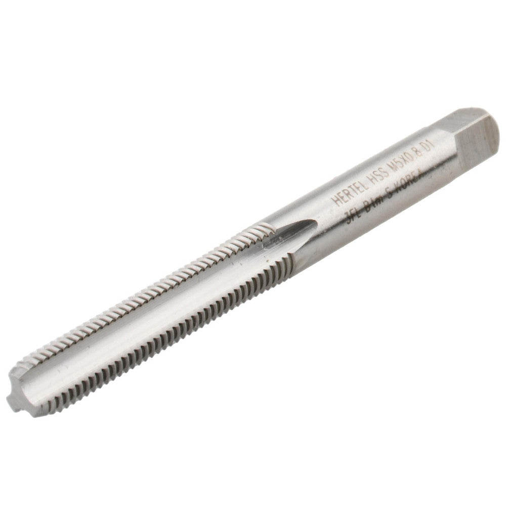 Hertel K007258AS Hand STI Tap M5 x 0.8 Metric Course, D1, 3 Flutes, Bottoming Chamfer