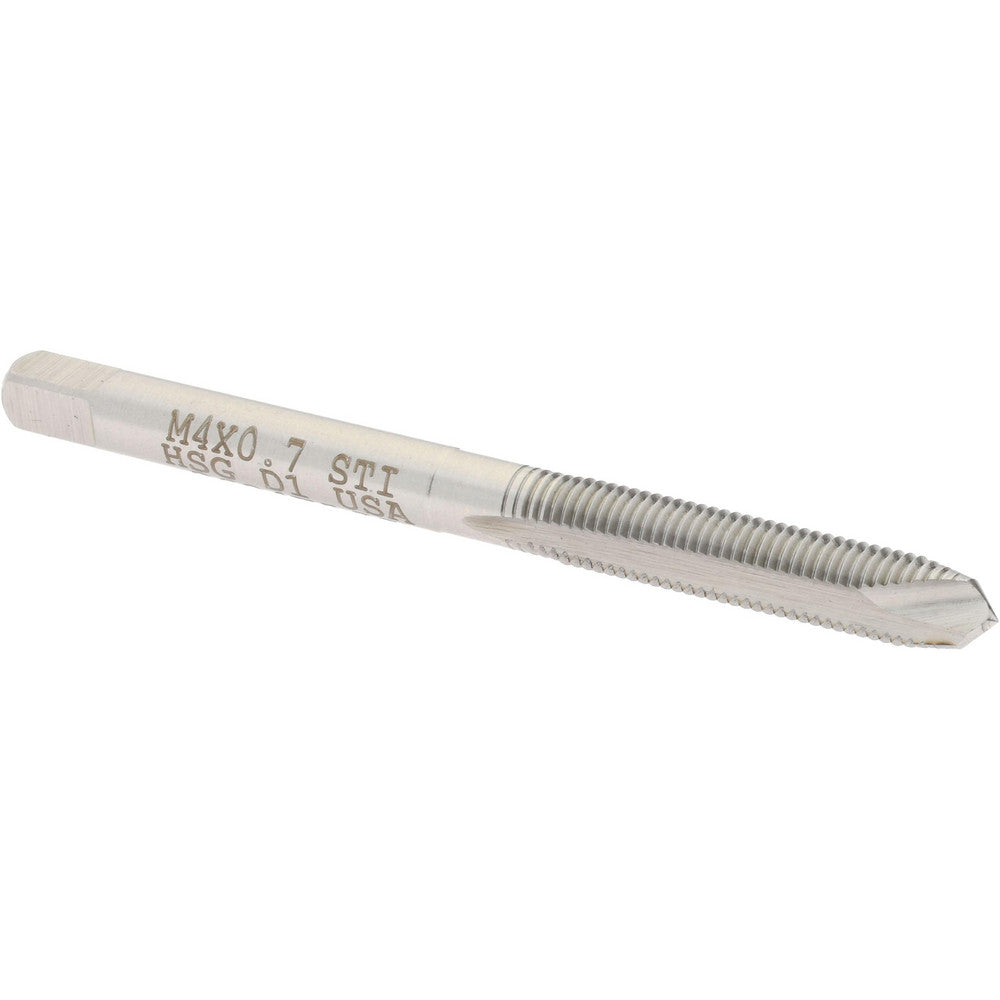 Hertel K007294AS Spiral Point STI Tap M4 x 0.7 Metric Coarse, 2 Flutes, Plug, High Speed Steel, Bright/Uncoated