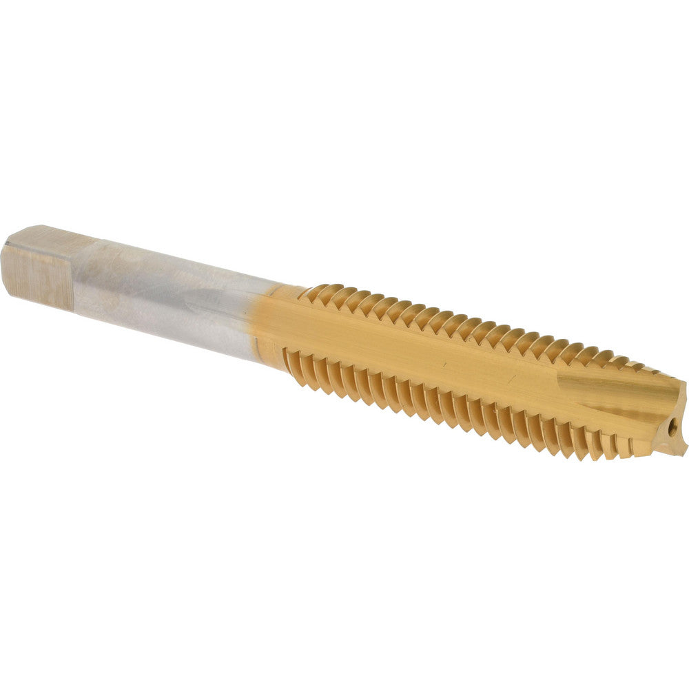 Hertel K027767AS25 Spiral Point Tap M12x1.75 Metric Coarse, 3 Flutes, Plug Chamfer, 6H Class of Fit, HSS, TiN Coated