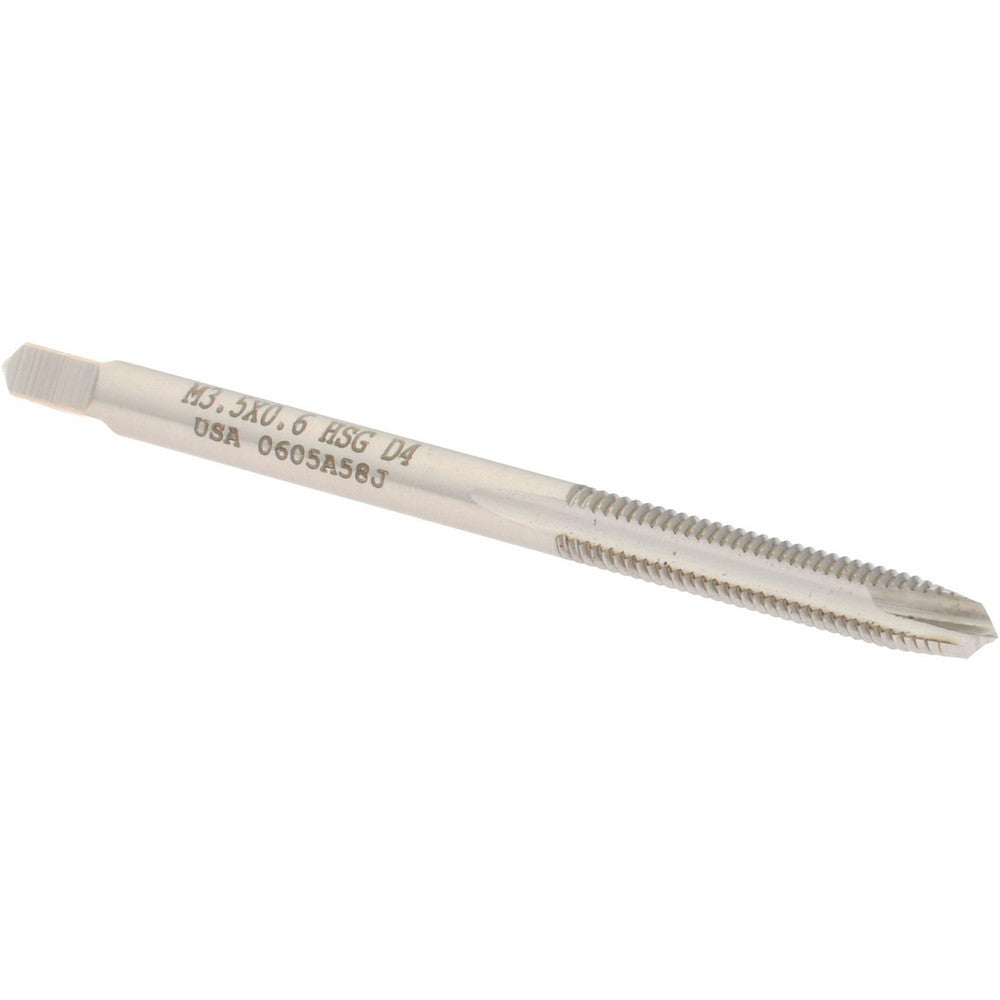 Hertel K027727AS Spiral Point Tap M3.5x0.6 Metric Coarse, 2 Flutes, Plug Chamfer, 6H Class of Fit, HSS