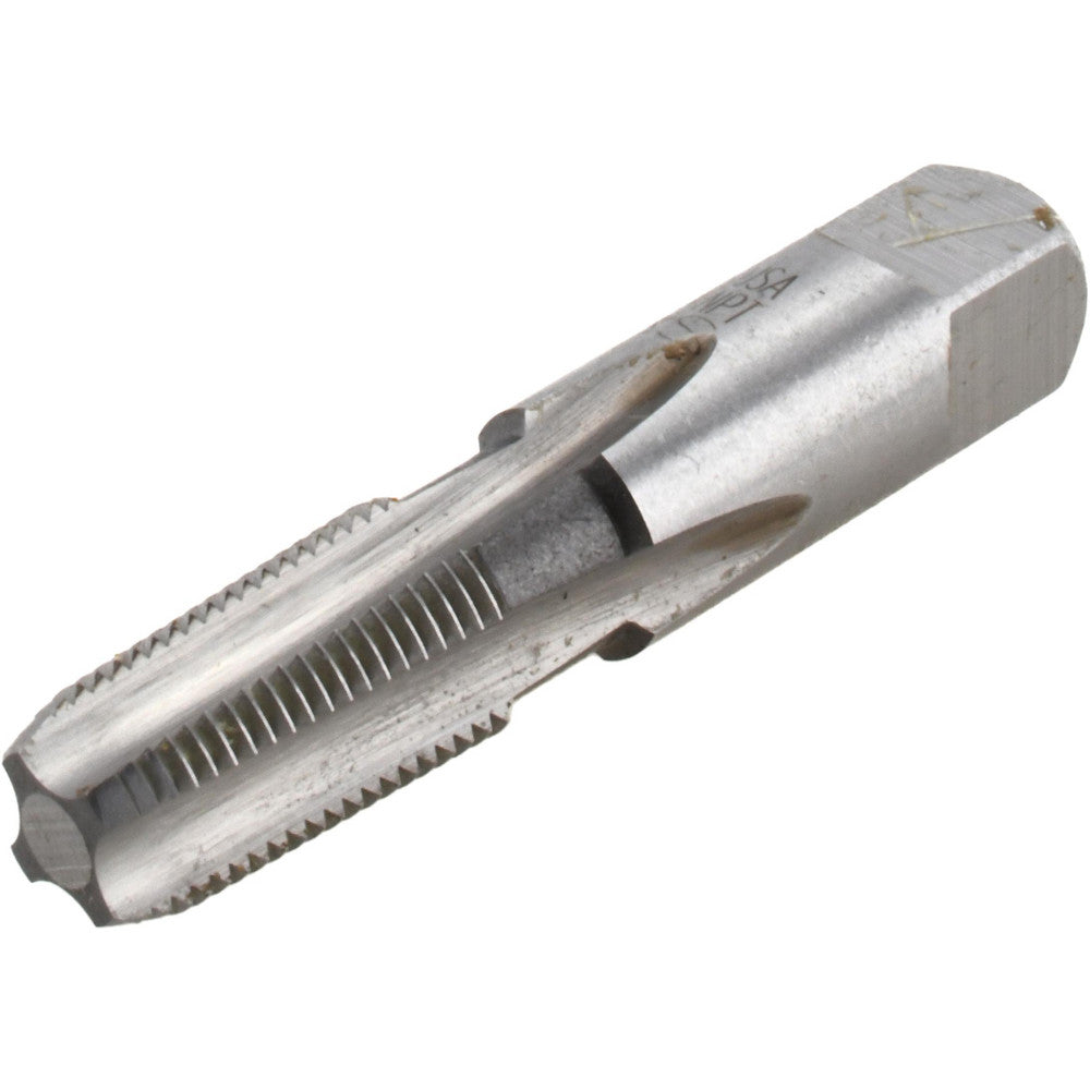 Hertel G127036-S Standard Pipe Tap 1/8-27, NPT, 4 Flutes, High Speed Steel, Bright/Uncoated