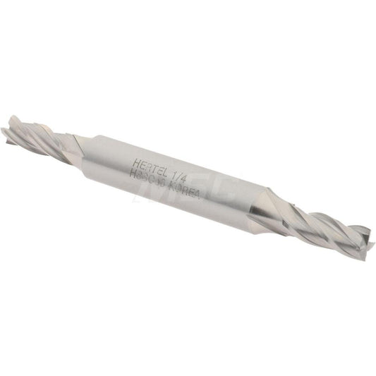 Hertel E2053016 Square End Mill 1/4'' Dia, 5/8'' LOC, 3/8'' Shank Dia, 3-3/8'' OAL, 4 Flutes, Cobalt