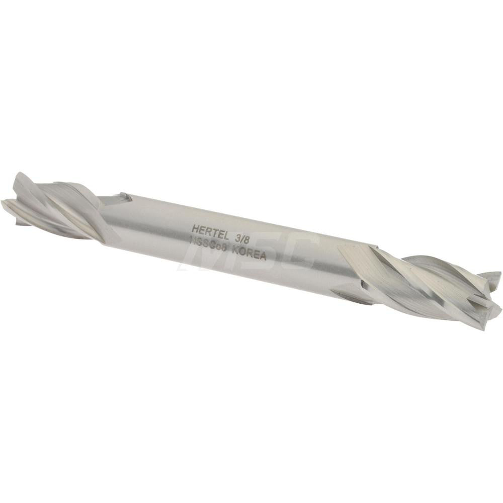 Hertel E2053024 Square End Mill 3/8'' Dia, 3/4'' LOC, 3/8'' Shank Dia, 3-1/2'' OAL, 4 Flutes, Cobalt