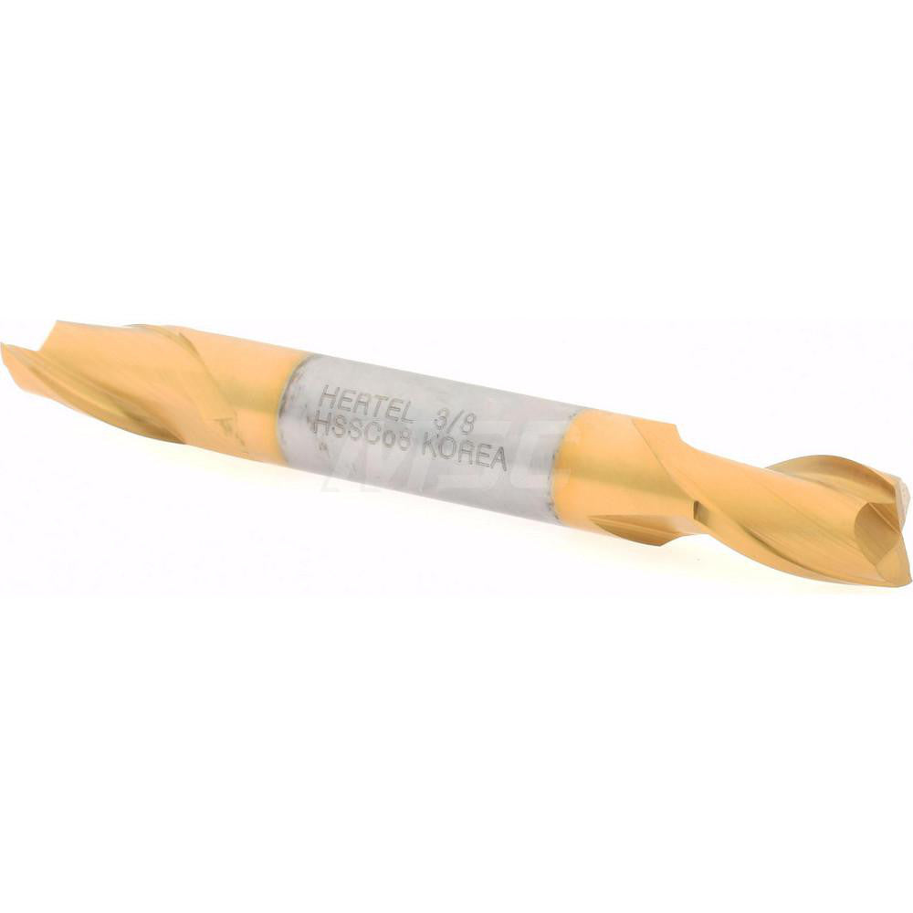 Hertel E4050024 Square End Mill 3/8'' Dia, 9/16'' LOC, 3/8'' Shank Dia, 3-1/8'' OAL, 2 Flutes, Cobalt