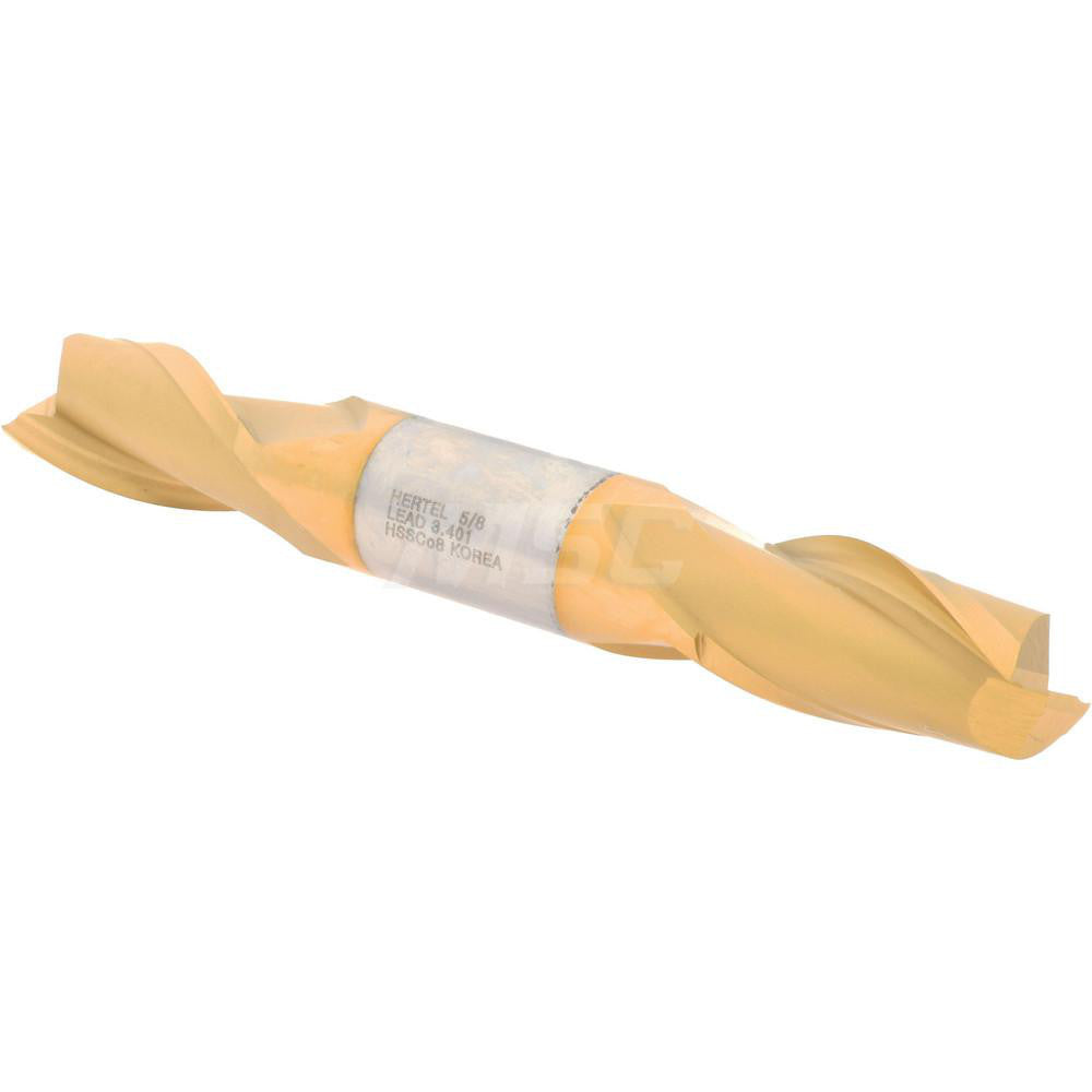 Hertel E4050040 Square End Mill 5/8'' Dia, 1-1/8'' LOC, 5/8'' Shank Dia, 4-1/2'' OAL, 2 Flutes, Cobalt