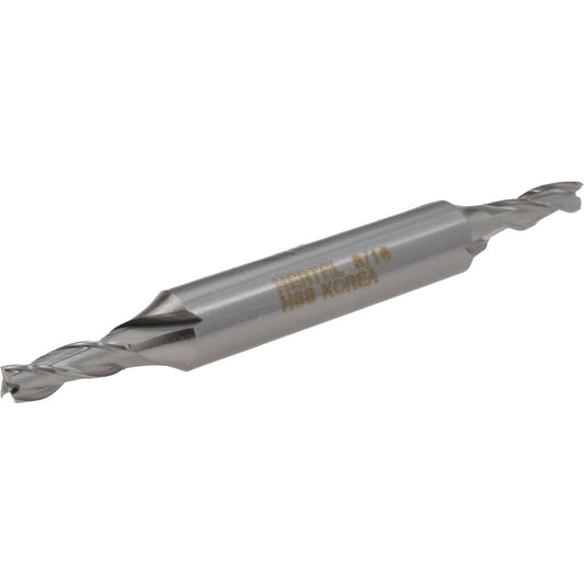Hertel E1052012 Square End Mill 3/16'' Dia, 1/2'' LOC, 3/8'' Shank Dia, 3-1/4'' OAL, 3 Flutes, High Speed Steel