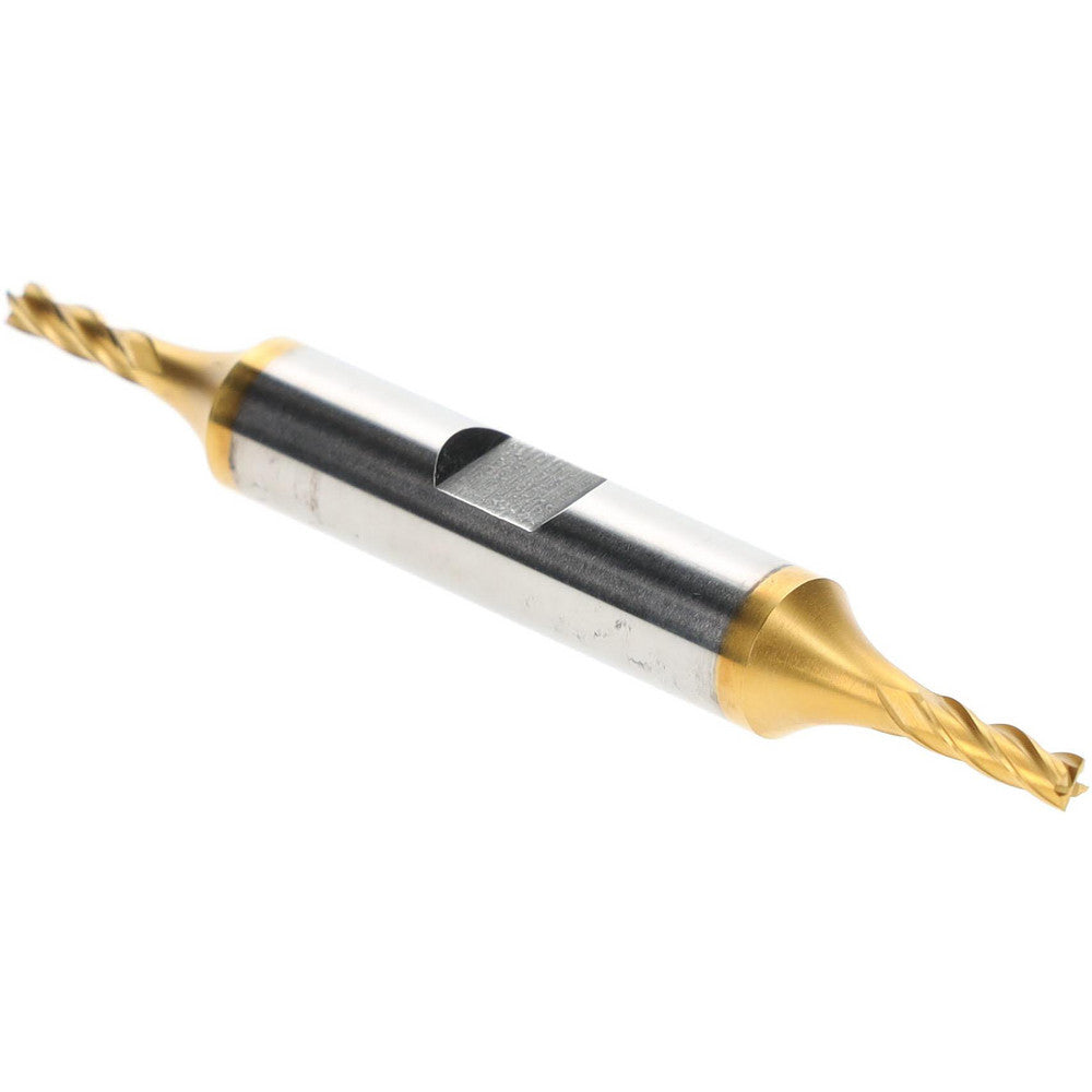 Hertel E8053008 Square End Mill 1/8" Dia, 4 Flutes, 3/8" LOC, High Speed Steel, 30 &deg Helix