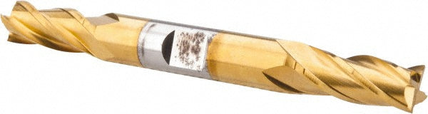 Hertel E8053022 Square End Mill 11/32'' Dia, 3/4'' LOC, 3/8'' Shank Dia, 3-1/2'' OAL, 4 Flutes, High Speed Steel