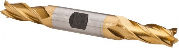 Hertel E8053026 Square End Mill 13/32'' Dia, 1'' LOC, 1/2'' Shank Dia, 4-1/8'' OAL, 4 Flutes, High Speed Steel