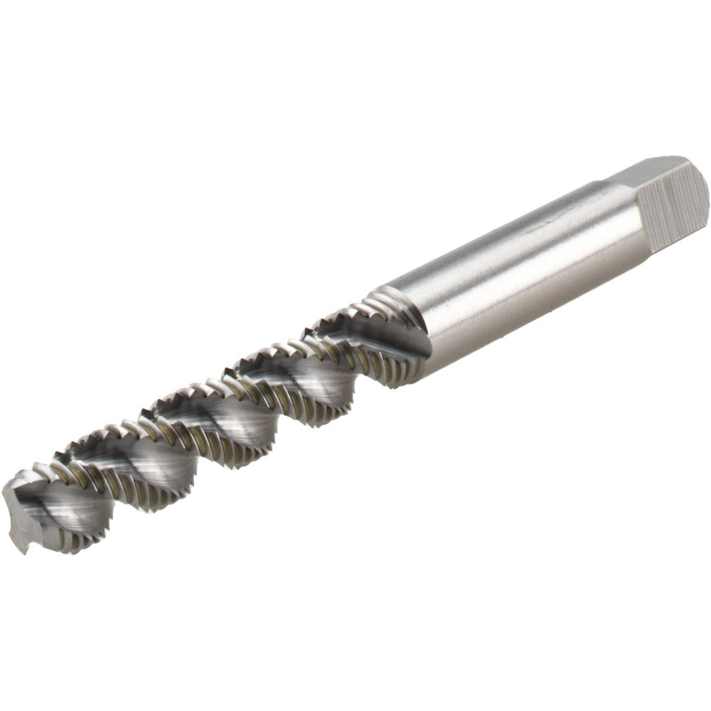 Hertel K007360AS M6x1.00 Metric Coarse/EGM, 3 Flute, 52&deg Helix, Bottoming Chamfer, Bright Finish, High Speed Steel Spiral Flute STI Tap