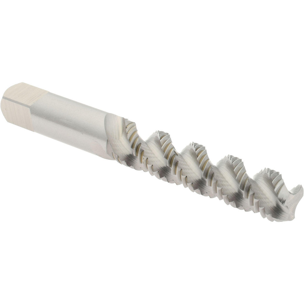 Hertel K007363AS M8x1.25 Metric Coarse/EGM, 3 Flute, 52&deg Helix, Bottoming Chamfer, Bright Finish, High Speed Steel Spiral Flute STI Tap
