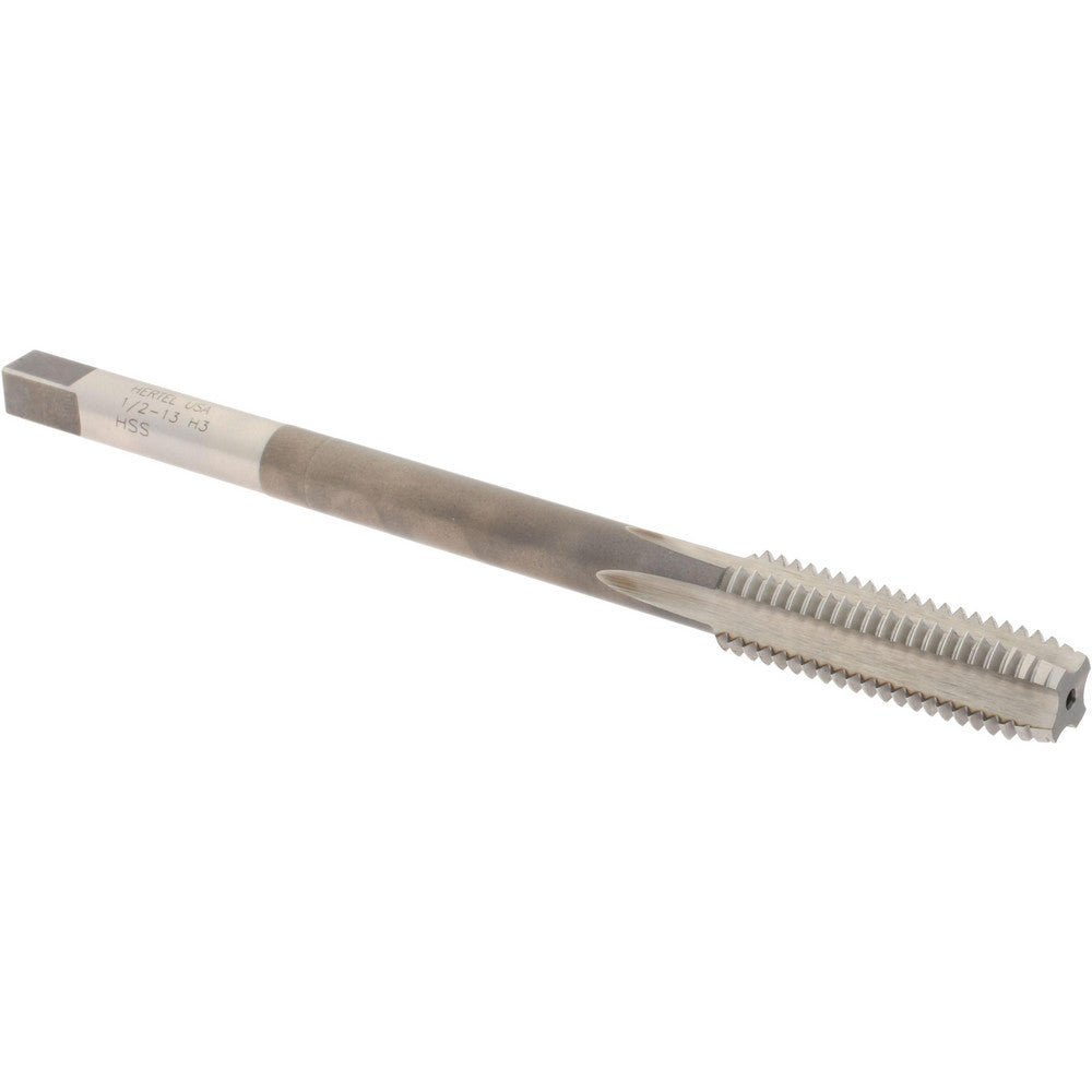 Hertel R841122 Extension Tap 1/2-13, 4 Flutes, H3, Bright/Uncoated, High Speed Steel, Standard Hand