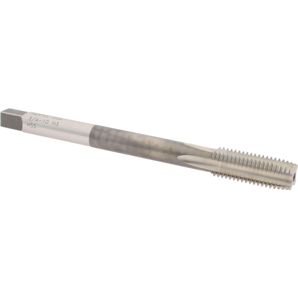 Hertel R867174 Extension Tap 3/4-10, 4 Flutes, H3, Bright/Uncoated, High Speed Steel, Standard Hand
