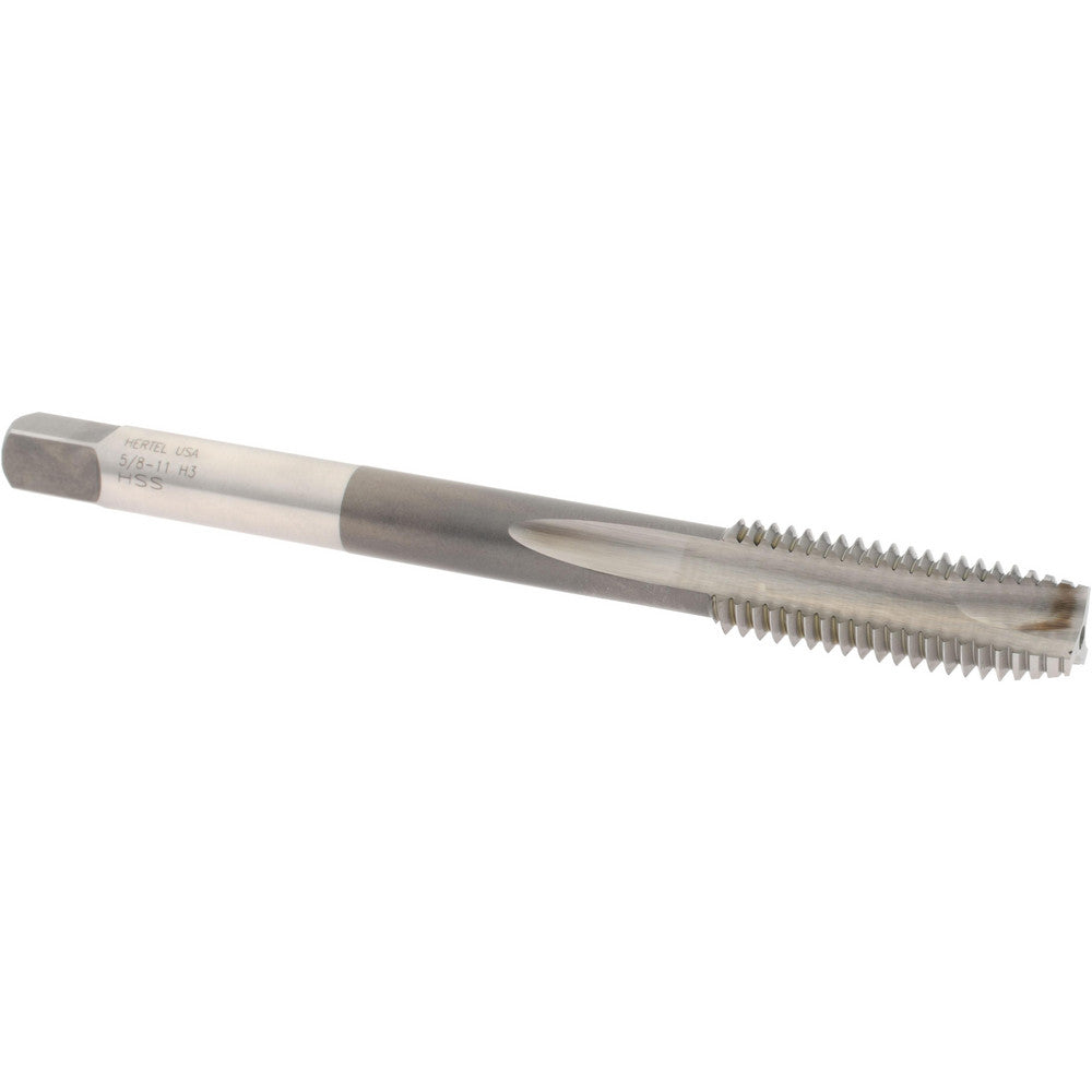 Hertel R837670 Extension Tap 5/8-11, 3 Flutes, H3, Bright/Uncoated, High Speed Steel, Spiral Point