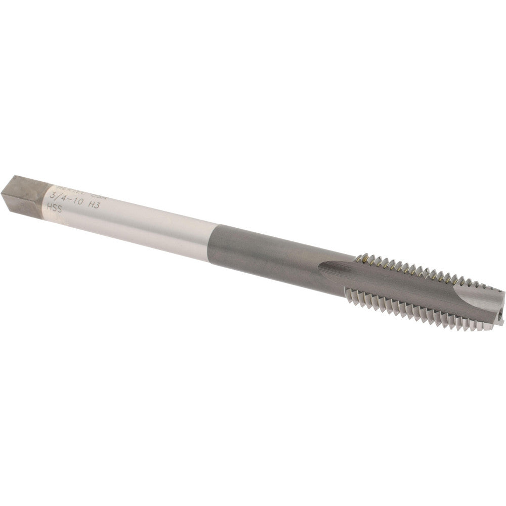 Hertel R867179 Extension Tap 3/4-10, 3 Flutes, H3, Bright/Uncoated, High Speed Steel, Spiral Point