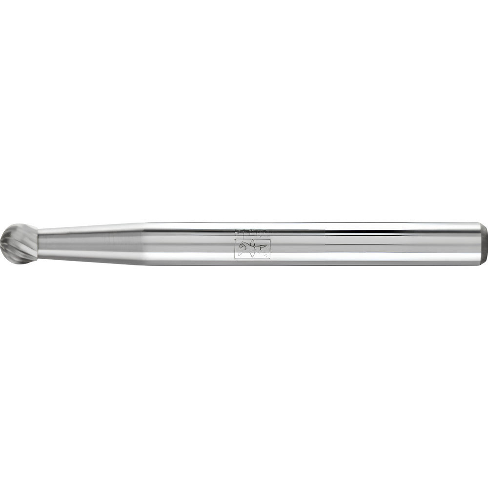 PFERD 21823241 Abrasive Bur SD-42, 1/8" Cut Dia, Ball, Single Cut