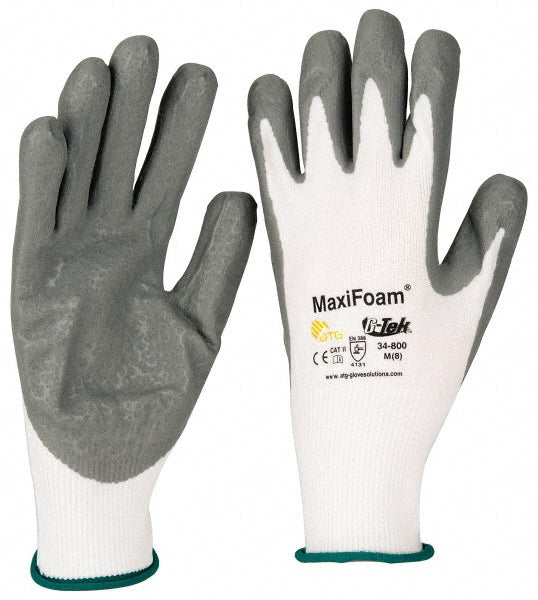 ATG 34-800/M Work Gloves G-Tek® MaxiFoam™ 34-800, Size Medium, Micro-Foam Nitrile-Coated Nylon, General Purpose
