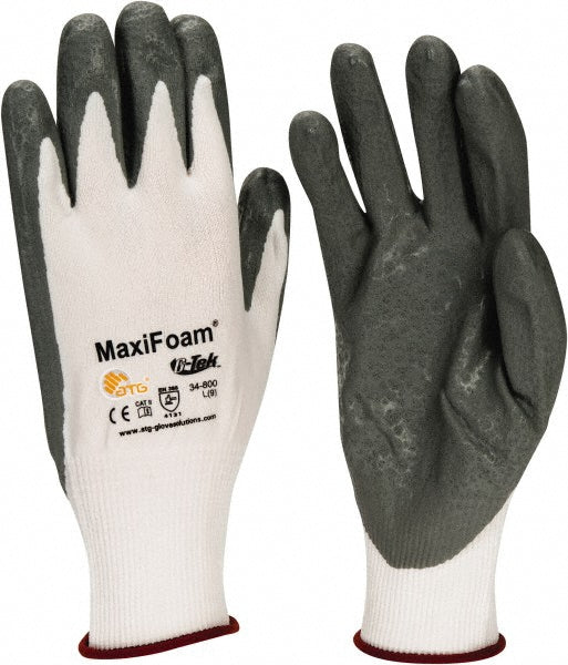 ATG 34-800/L Work Gloves G-Tek® MaxiFoam™ 34-800, Size Large, Micro-Foam Nitrile-Coated Nylon, General Purpose