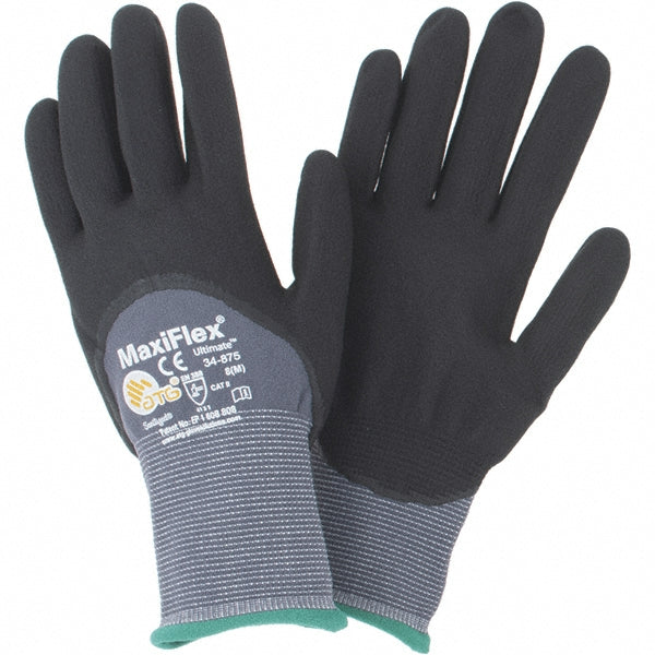 ATG 34-875/M Work Gloves ATG 34-875, Size Medium, Micro-Foam Nitrile-Coated Nylon & Elastane, General Purpose