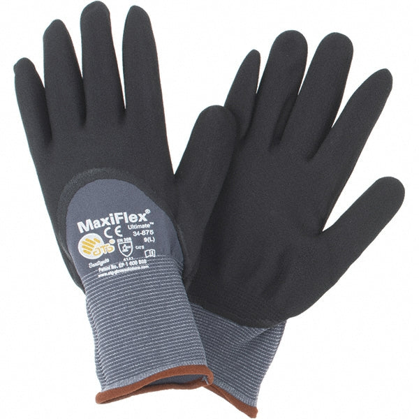 ATG 34-875/L Work Gloves ATG 34-875, Size Large, Micro-Foam Nitrile-Coated Nylon & Elastane, General Purpose
