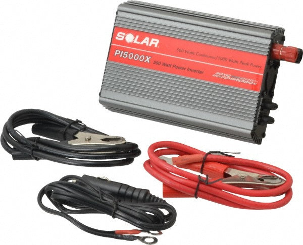 Solar PI5000X 2 Connection, 12 VDC Input, 120 VAC Output, 1,000 Peak Wattage, Power Inverter
