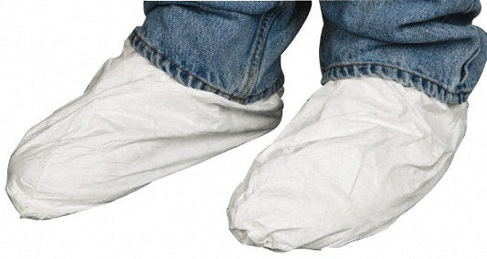 Dupont TY450SWH000200LG Shoe Cover Non Chemical-Resistant, Tyvek, White