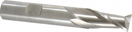 Cleveland C42616 Square End Mill 1/2'' Dia, 1'' LOC, 1/2'' Shank Dia, 3-1/4'' OAL, 2 Flutes, Cobalt