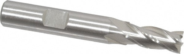 Cleveland C41250 Square End Mill 5/16'' Dia, 3/4'' LOC, 3/8'' Shank Dia, 2-1/2'' OAL, 4 Flutes, High Speed Steel