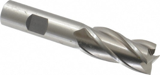 Cleveland C33169 Square End Mill 3/4'' Dia, 1-5/8'' LOC, 5/8'' Shank Dia, 3-3/4'' OAL, 4 Flutes, High Speed Steel