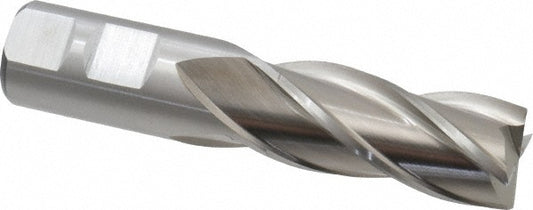Cleveland C41268 Square End Mill 7/8'' Dia, 1-7/8'' LOC, 7/8'' Shank Dia, 4-1/8'' OAL, 4 Flutes, High Speed Steel