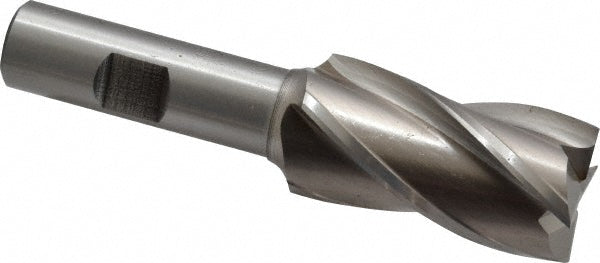 Cleveland C33178 Square End Mill 1'' Dia, 1-7/8'' LOC, 5/8'' Shank Dia, 4'' OAL, 4 Flutes, High Speed Steel
