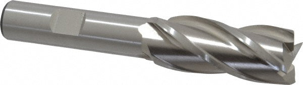 Cleveland C33166 Square End Mill 11/16'' Dia, 1-5/8'' LOC, 1/2'' Shank Dia, 3-5/8'' OAL, 4 Flutes, High Speed Steel