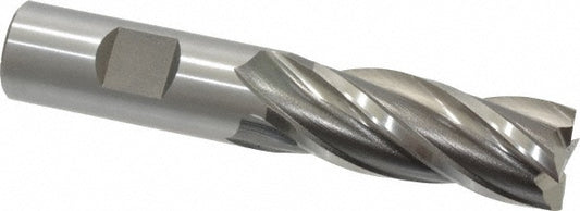 Cleveland C33170 Square End Mill 25/32'' Dia, 1-7/8'' LOC, 3/4'' Shank Dia, 4-1/8'' OAL, 4 Flutes, High Speed Steel