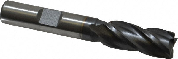 Cleveland C33260 Square End Mill 7/16'' Dia, 1'' LOC, 3/8'' Shank Dia, 2-11/16'' OAL, 4 Flutes, High Speed Steel