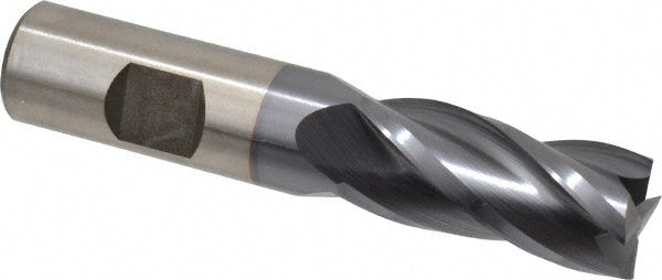 Cleveland C33277 Square End Mill 3/4'' Dia, 1-5/8'' LOC, 3/4'' Shank Dia, 3-7/8'' OAL, 4 Flutes, High Speed Steel