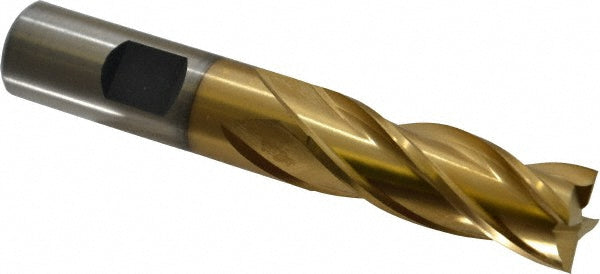 Cleveland C41526 Square End Mill 5/8'' Dia, 1-5/8'' LOC, 5/8'' Shank Dia, 3-3/4'' OAL, 4 Flutes, High Speed Steel
