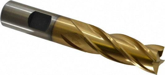 Cleveland C41526 Square End Mill 5/8'' Dia, 1-5/8'' LOC, 5/8'' Shank Dia, 3-3/4'' OAL, 4 Flutes, High Speed Steel